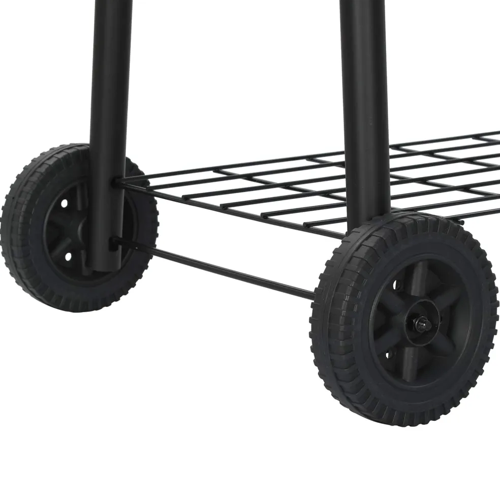 vidaXL Buiten Grill 104 x 58 x 114 cm Staal Zwart