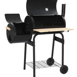 vidaXL Buiten Grill 104 x 58 x 114 cm Staal Zwart