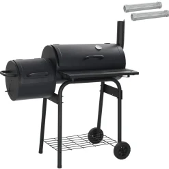 vidaXL Buiten Grill 103 x 60 x 113 cm Staal Zwart
