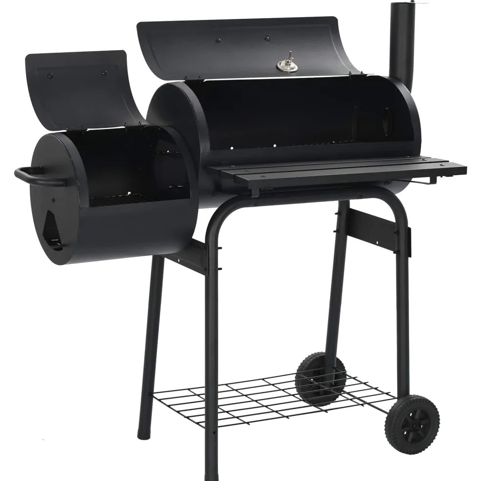 vidaXL Buiten Grill 103 x 60 x 113 cm Staal Zwart