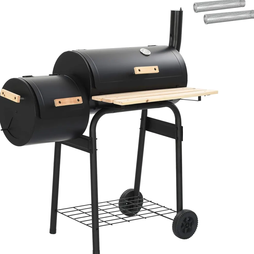 vidaXL Buiten Grill 103 x 60 x 113 cm Staal Zwart