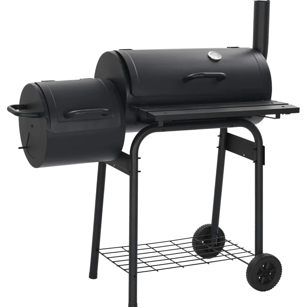 vidaXL Buiten Grill 103 x 60 x 113 cm Staal Zwart