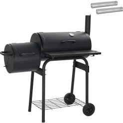 vidaXL Buiten Grill 103 x 60 x 113 cm Staal Zwart