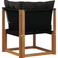 vidaXL Buiten Hoek Sofa Massief acaciahout en Textilene Stof Naturel