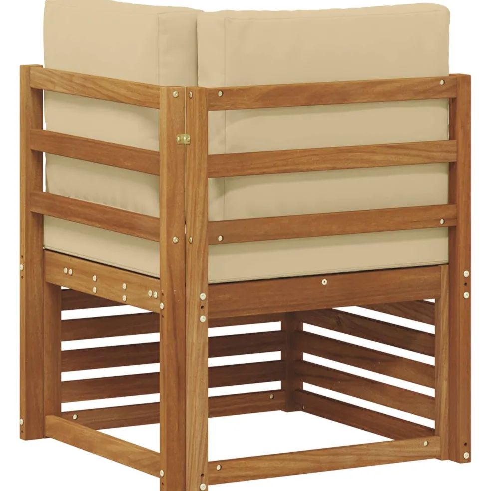 vidaXL Buiten Hoek Sofa Massief Acaciahout Naturel
