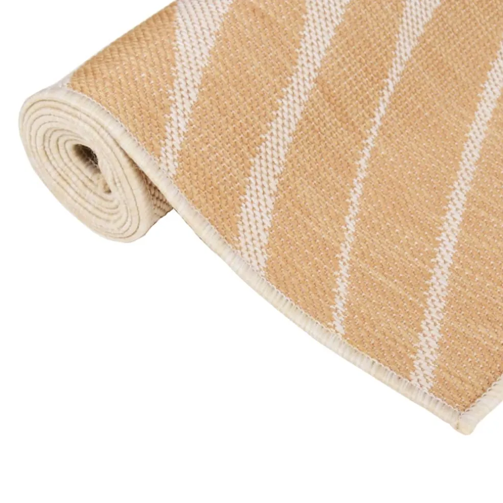 vidaXL Buitenkleed met bladpatroon platgeweven 80x250 cm