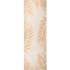 vidaXL Buitenkleed met bladpatroon platgeweven 80x250 cm