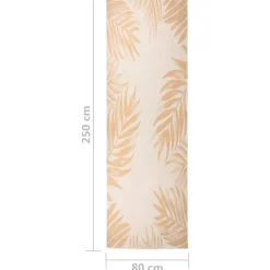 vidaXL Buitenkleed met bladpatroon platgeweven 80x250 cm
