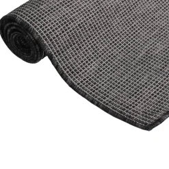 vidaXL Buitenkleed platgeweven 80x150 cm grijs