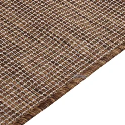 vidaXL Buitenkleed platgeweven 80x150 cm bruin