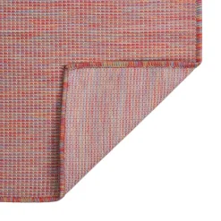 vidaXL Buitenkleed platgeweven 80x150 cm rood