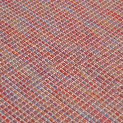 vidaXL Buitenkleed platgeweven 80x150 cm rood