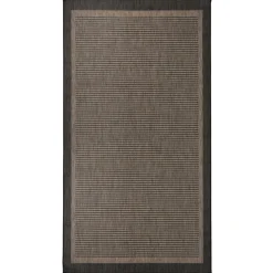vidaXL Buitenkleed platgeweven 80x150 cm donkerbruin