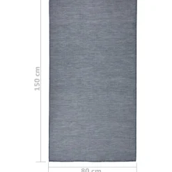 vidaXL Buitenkleed platgeweven 80x150 cm blauw