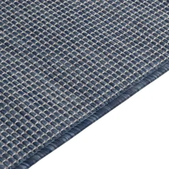 vidaXL Buitenkleed platgeweven 80x150 cm blauw