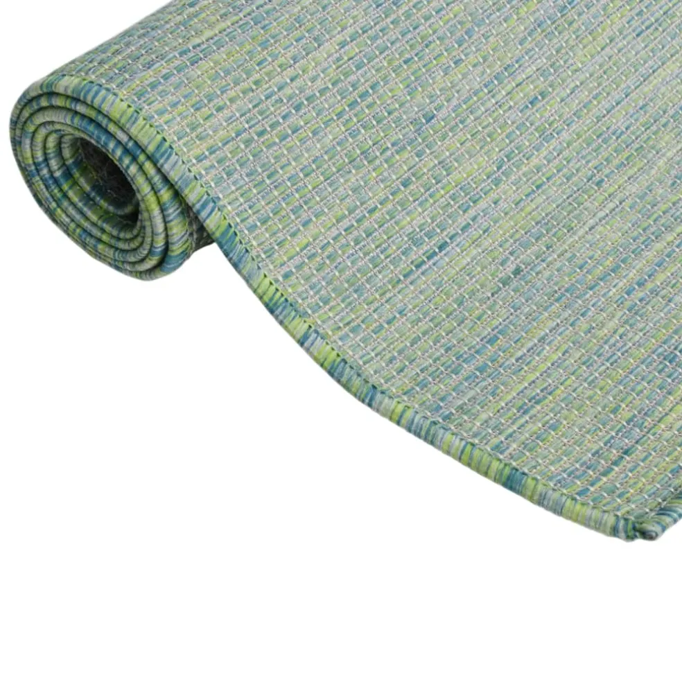 vidaXL Buitenkleed platgeweven 80x150 cm turquoise