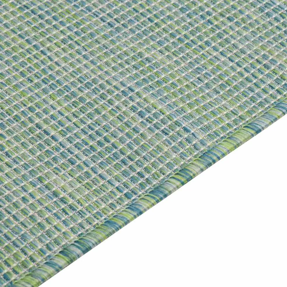 vidaXL Buitenkleed platgeweven 80x150 cm turquoise