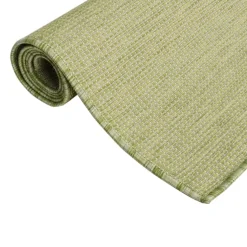 vidaXL Buitenkleed platgeweven 80x150 cm groen