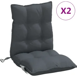 vidaXL Buiten Kussen 2 st Antraciet 100 x 50 x 7 cm