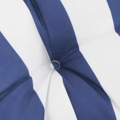vidaXL Buiten Kussen 2 st Stof Blauw en Wit 120 x 50 x 7 cm