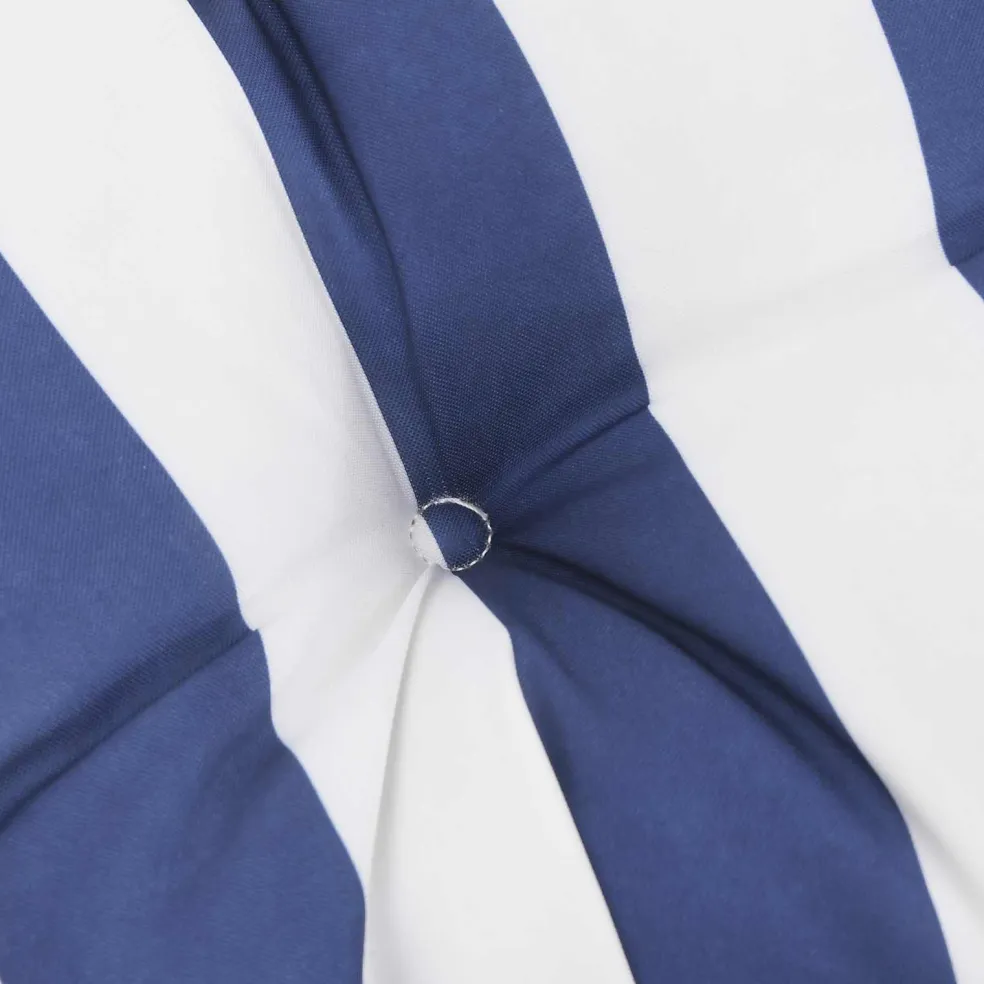 vidaXL Buiten Kussen 2 st Stof Blauw en Wit 120 x 50 x 7 cm