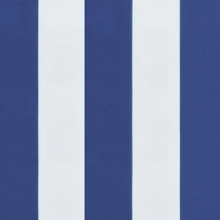 vidaXL Buiten Kussen 2 st Stof Blauw en Wit 120 x 50 x 7 cm