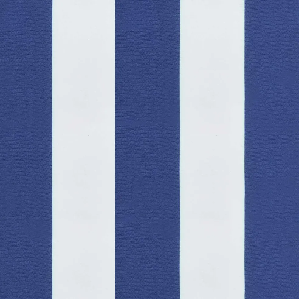 vidaXL Buiten Kussen 2 st Stof Blauw en Wit 120 x 50 x 7 cm