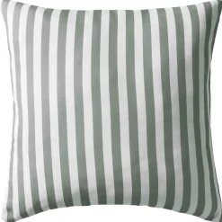 vidaXL Buitenkussens 45x45 cm gestreept grijs 2 st