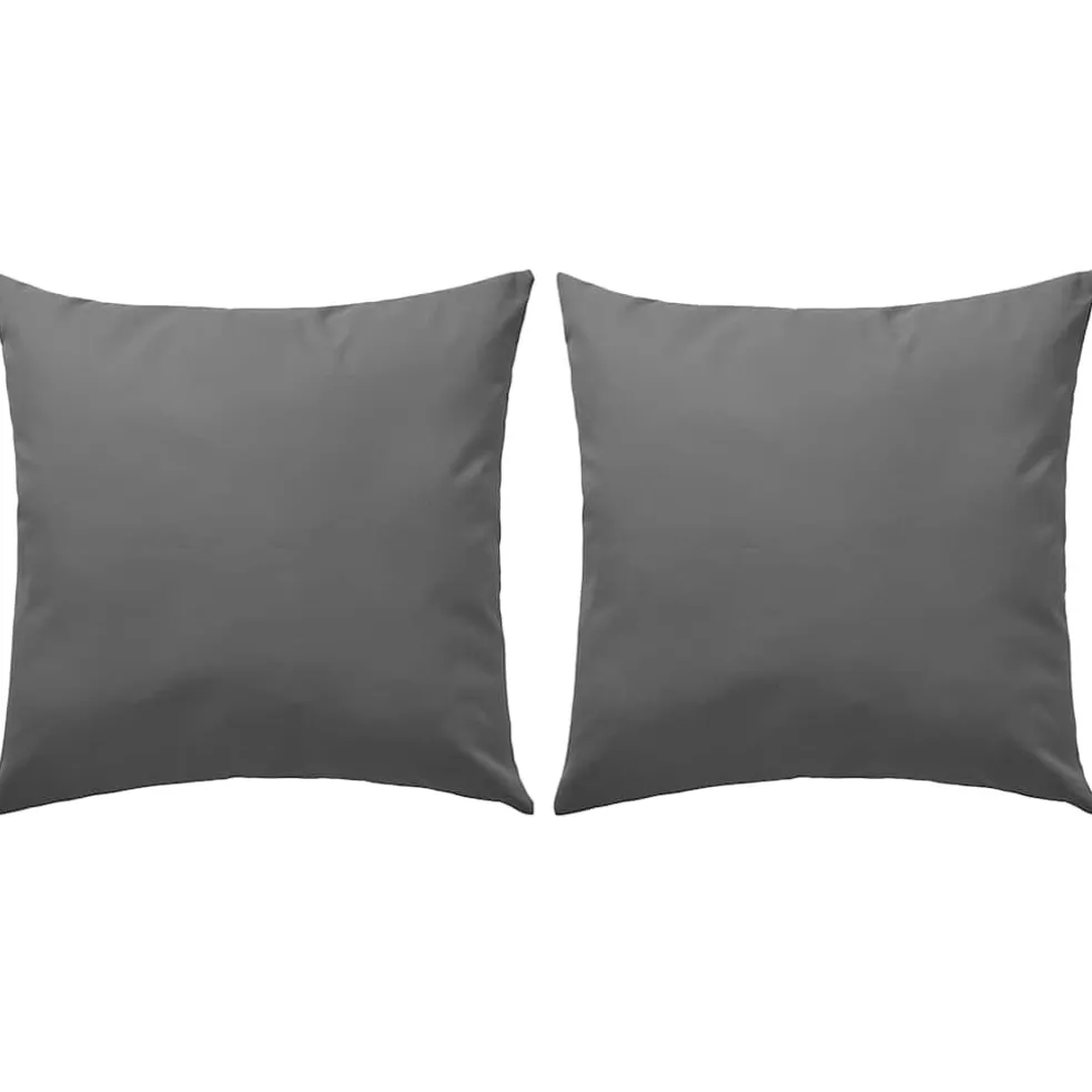 vidaXL Buitenkussens 45x45 cm grijs 2 st