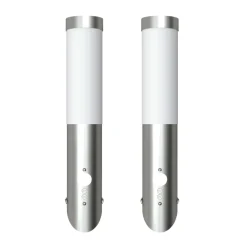 vidaXL Buitenlamp RVS Enego met sensor (2 stuks)
