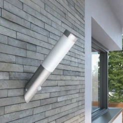 vidaXL Buitenlamp RVS Enego met sensor