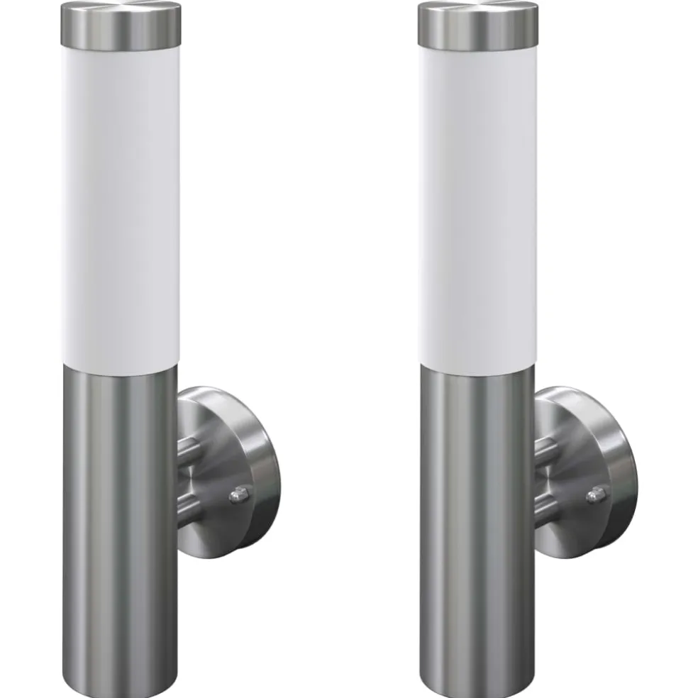 vidaXL Buitenlamp RVS Savona (2 stuks)