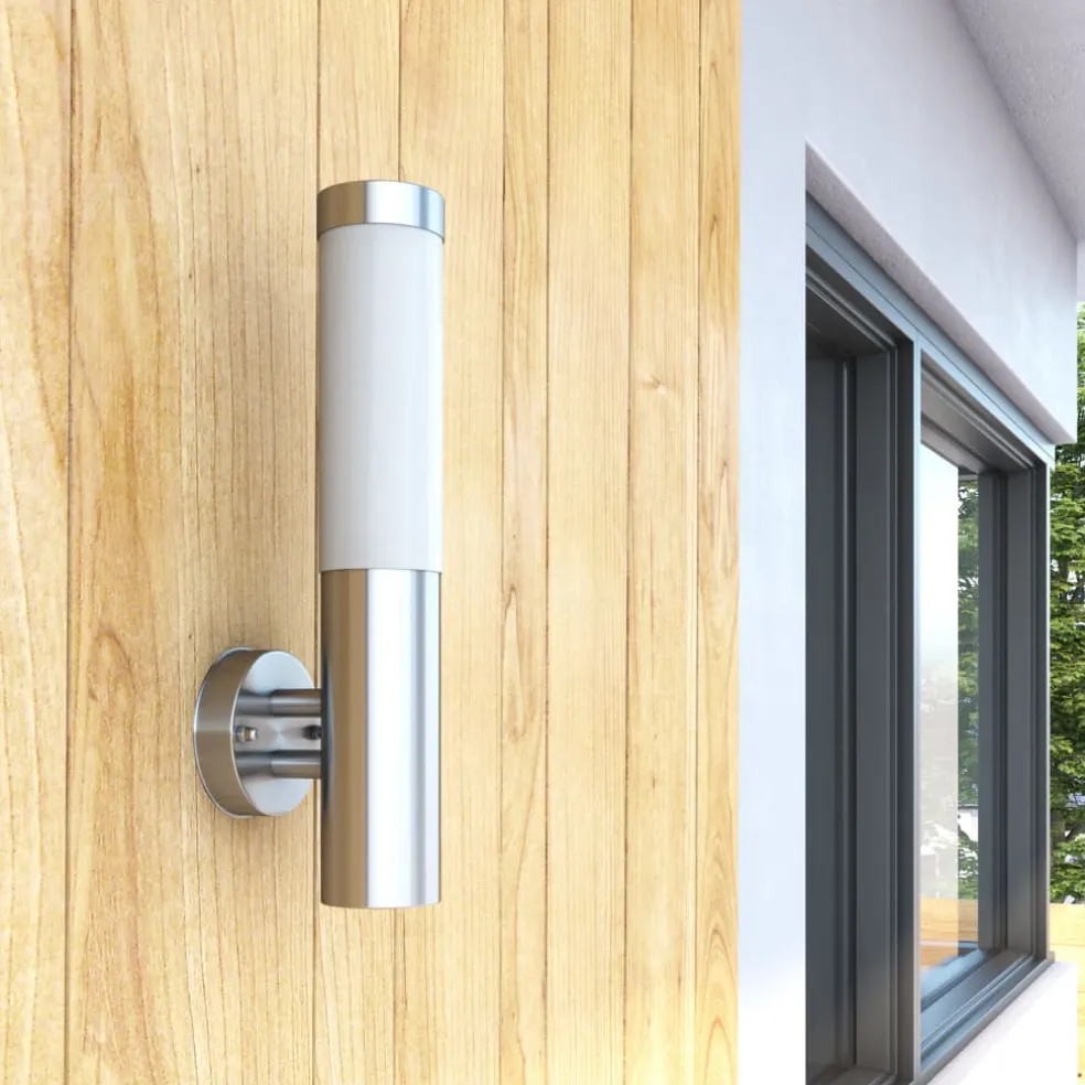 vidaXL Buitenlamp RVS Savona (2 stuks)