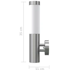 vidaXL Buitenlamp RVS Savona (2 stuks)