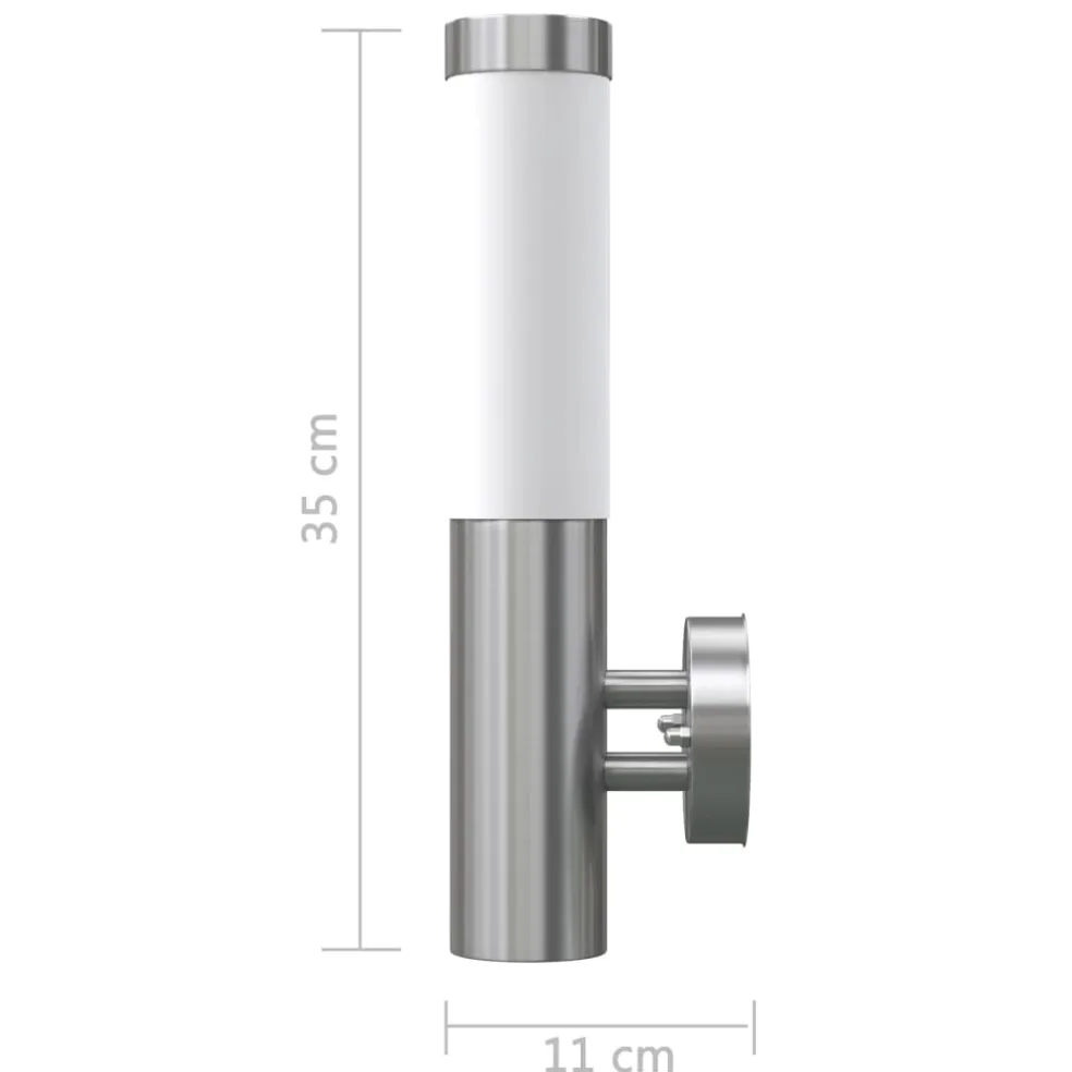 vidaXL Buitenlamp RVS Savona (2 stuks)