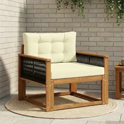 vidaXL Buiten Midden Sofa Massief Acaciahout Naturel