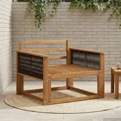 vidaXL Buiten Midden Sofa Massief Acaciahout Naturel
