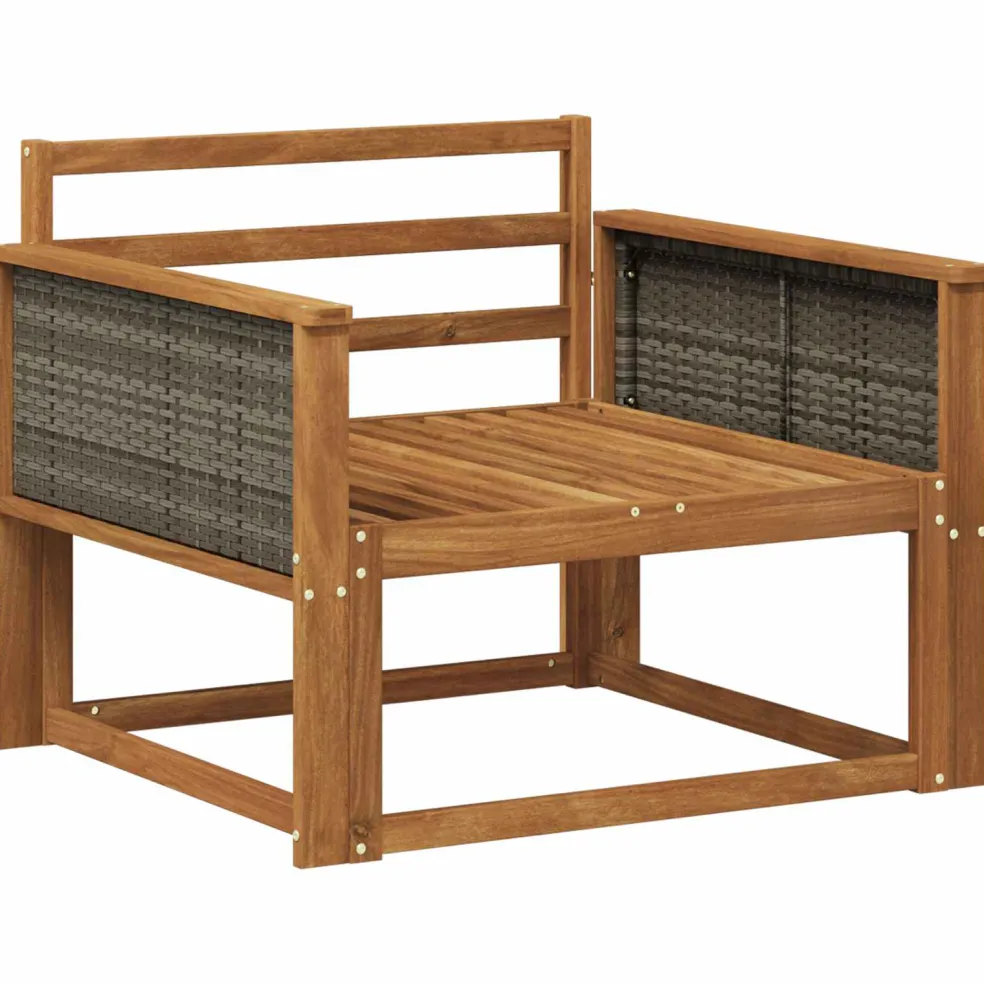 vidaXL Buiten Midden Sofa Massief Acaciahout Naturel