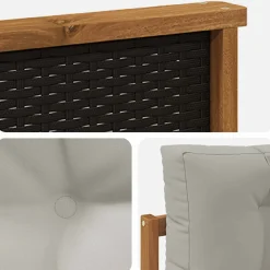 vidaXL Buiten Midden Sofa Massief Acaciahout Naturel