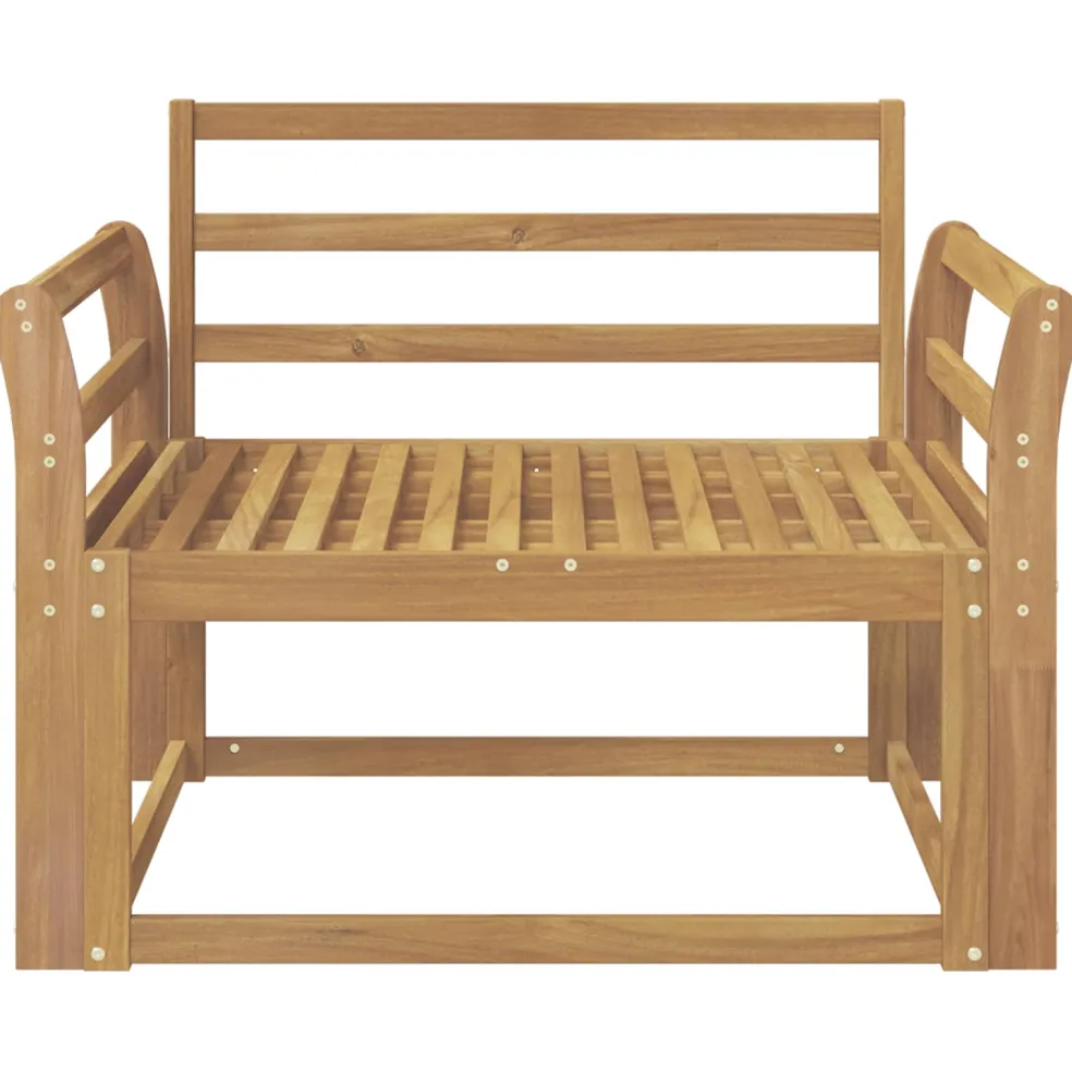 vidaXL Buiten Midden Sofa Massief Acaciahout Wit