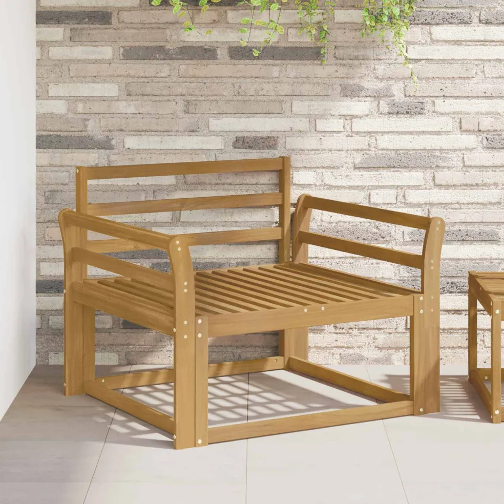 vidaXL Buiten Midden Sofa Massief Acaciahout Wit
