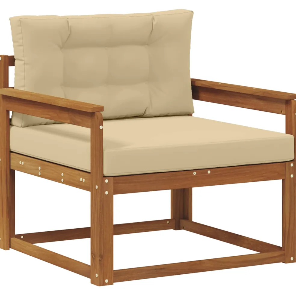 vidaXL Buiten Midden Sofa Naturel
