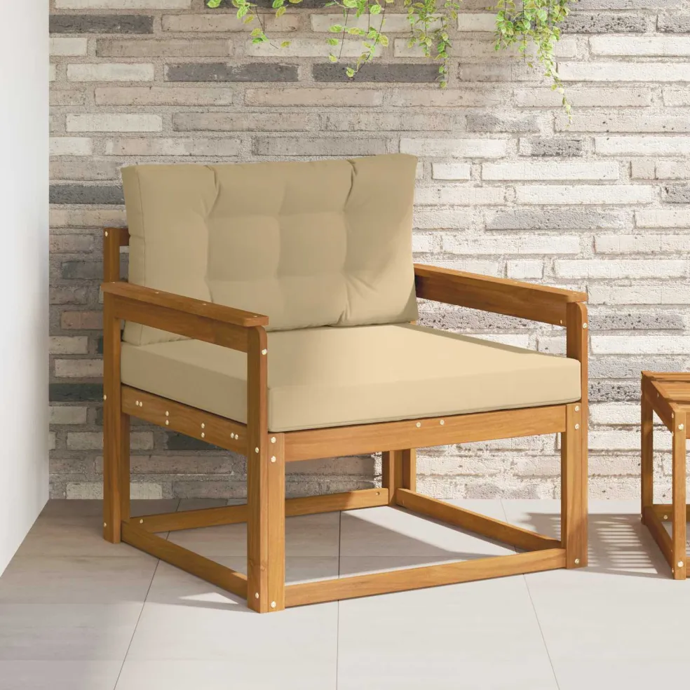 vidaXL Buiten Midden Sofa Naturel
