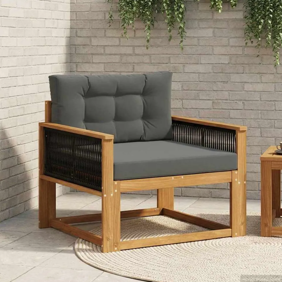 vidaXL Buiten Midden Sofa Naturel