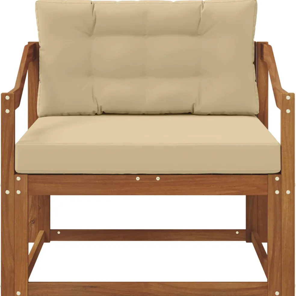 vidaXL Buiten Midden Sofa Naturel