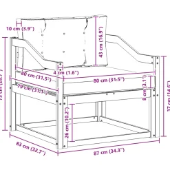 vidaXL Buiten Midden Sofa Naturel