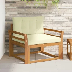 vidaXL Buiten Midden Sofa Naturel