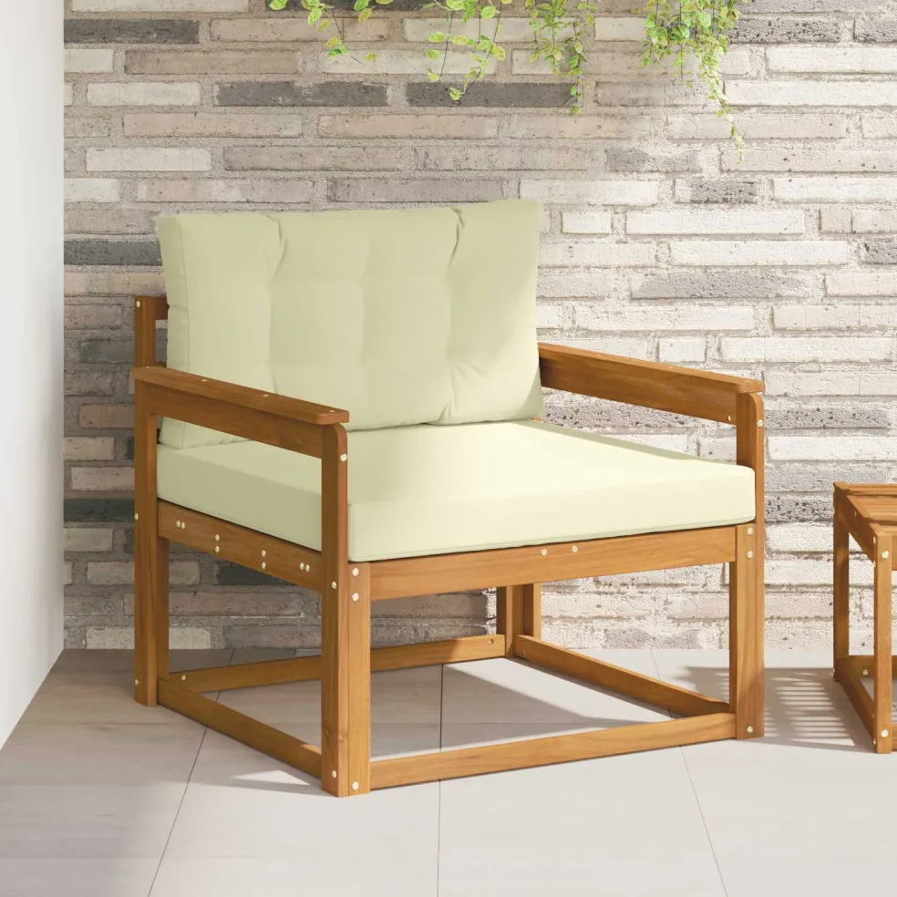 vidaXL Buiten Midden Sofa Naturel