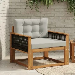 vidaXL Buiten Midden Sofa Naturel