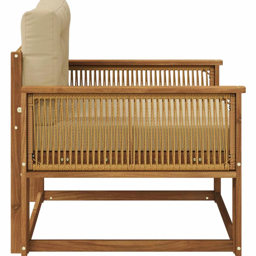 vidaXL Buiten Midden Sofa Naturel